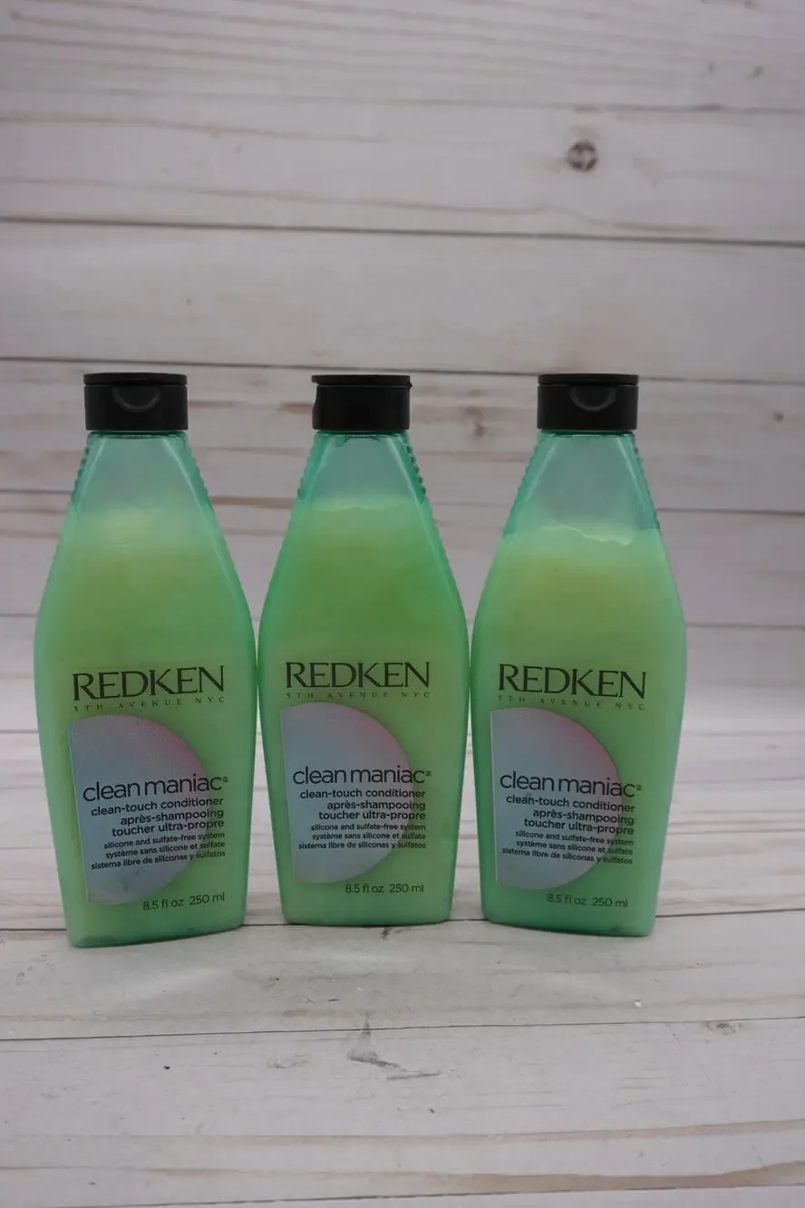 LOT OF 3 REDKEN CLEAN MANIAC CONDITIONER 8.5 OZ